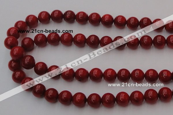 CCB129 15.5 inches 11mm round red coral beads strand wholesale