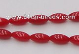 CCB132 15.5 inches 4*7mm rice red coral beads strand wholesale