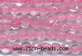 CCB1353 15 inches 2.5mm faceted coin rose quartz beads