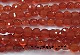 CCB1354 15 inches 2.5mm faceted coin red agate beads