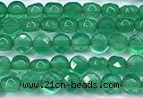 CCB1362 15 inches 2.5mm faceted coin green agate beads