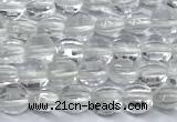 CCB1365 15 inches 4mm faceted coin white crystal beads