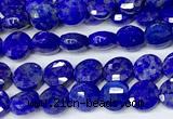 CCB1382 15 inches 4mm faceted coin lapis lazuli beads