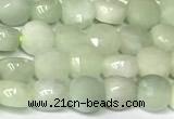 CCB1402 15 inches 6mm faceted coin jade beads