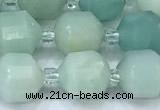 CCB1433 15 inches 7mm - 8mm faceted amazonite beads