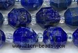 CCB1446 15 inches 7mm - 8mm faceted lapis lazuli beads