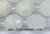 CCB1451 15 inches 9mm - 10mm faceted white moonstone beads