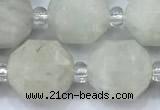 CCB1452 15 inches 9mm - 10mm faceted white moonstone beads