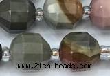 CCB1465 15 inches 9mm - 10mm faceted American picture beads