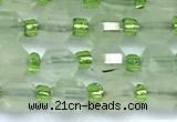 CCB1574 15 inches 5mm - 6mm faceted prehnite gemstone beads