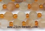 CCB1580 15 inches 5mm - 6mm faceted pink aventurine beads