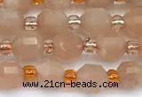 CCB1581 15 inches 5mm - 6mm faceted moonstone beads