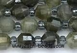 CCB1595 15 inches 5mm - 6mm faceted labradorite gemstone beads