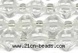 CCB1600 15 inches 10mm faceted white crystal beads