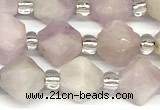 CCB1603 15 inches 10mm faceted kunzite gemstone beads