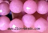 CCB1637 15 inches 6mm faceted teardrop pink opal beads