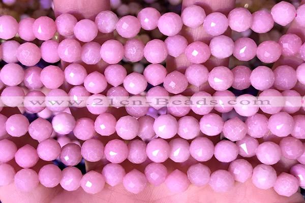 CCB1637 15 inches 6mm faceted teardrop pink opal beads