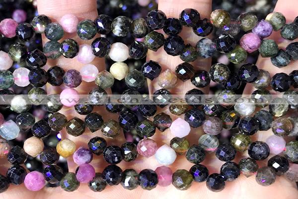 CCB1656 15 inches 6mm faceted teardrop tourmaline beads