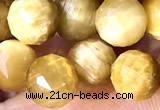 CCB1660 15 inches 6mm faceted teardrop golden tiger eye beads