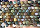 CCB1740 15 inches 6mm faceted coin Indian agate beads