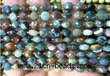 CCB1741 15 inches 6mm faceted coin ocean agate beads