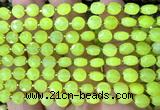CCB1772 15 inches 6mm faceted coin candy jade beads