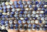 CCB1839 15 inches 6mm faceted coin orange sodalite beads