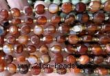 CCB1939 15 inches 8mm faceted coin dream agate beads