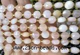CCB1950 15 inches 8mm faceted coin pink aventurine jade beads