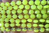 CCB1960 15 inches 8mm faceted coin candy jade beads