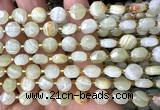 CCB1961 15 inches 8mm faceted coin Afghanistan jade beads