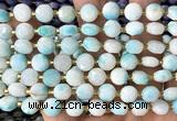 CCB2012 15 inches 8mm faceted coin dyed jade beads