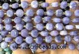 CCB2014 15 inches 8mm faceted coin dyed jade beads