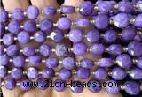 CCB2015 15 inches 8mm faceted coin dyed jade beads