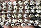 CCB2145 15 inches 10mm faceted coin dalmatian jasper beads