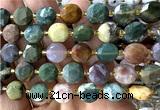 CCB2151 15 inches 10mm faceted coin ocean jasper beads