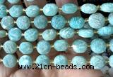 CCB2182 15 inches 10mm faceted coin amazonite gemstone beads