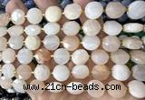 CCB2326 15 inches 12mm faceted coin pink aventurine jade beads
