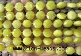 CCB2331 15 inches 12mm faceted coin Korean jade beads