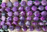 CCB2332 15 inches 12mm faceted coin dyed jade beads