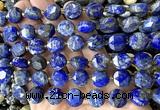 CCB2375 15 inches 12mm faceted coin lapis lazuli gemstone beads