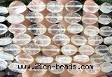 CCB2500 15 inches 9*14mm faceted marquise Angolan white quartz beads