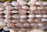 CCB2504 15 inches 9*14mm faceted marquise strawberry quartz beads