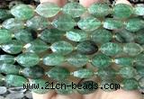 CCB2505 15 inches 9*14mm faceted marquise green strawberry quartz beads
