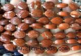 CCB2515 15 inches 9*14mm faceted marquise red jasper beads