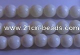 CCB300 15.5 inches 4mm round white coral beads wholesale