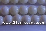 CCB301 15.5 inches 6mm round white coral beads wholesale