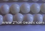 CCB302 15.5 inches 8mm round white coral beads wholesale