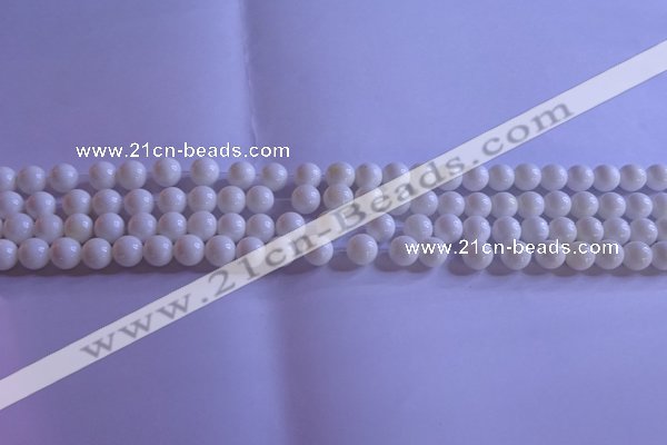 CCB400 15.5 inches 4mm round white tridacna beads wholesale