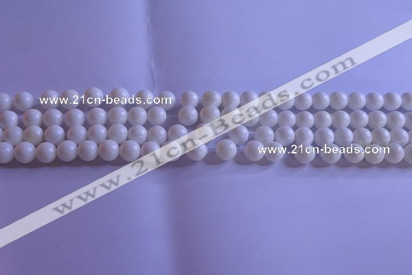 CCB401 15.5 inches 6mm round white tridacna beads wholesale